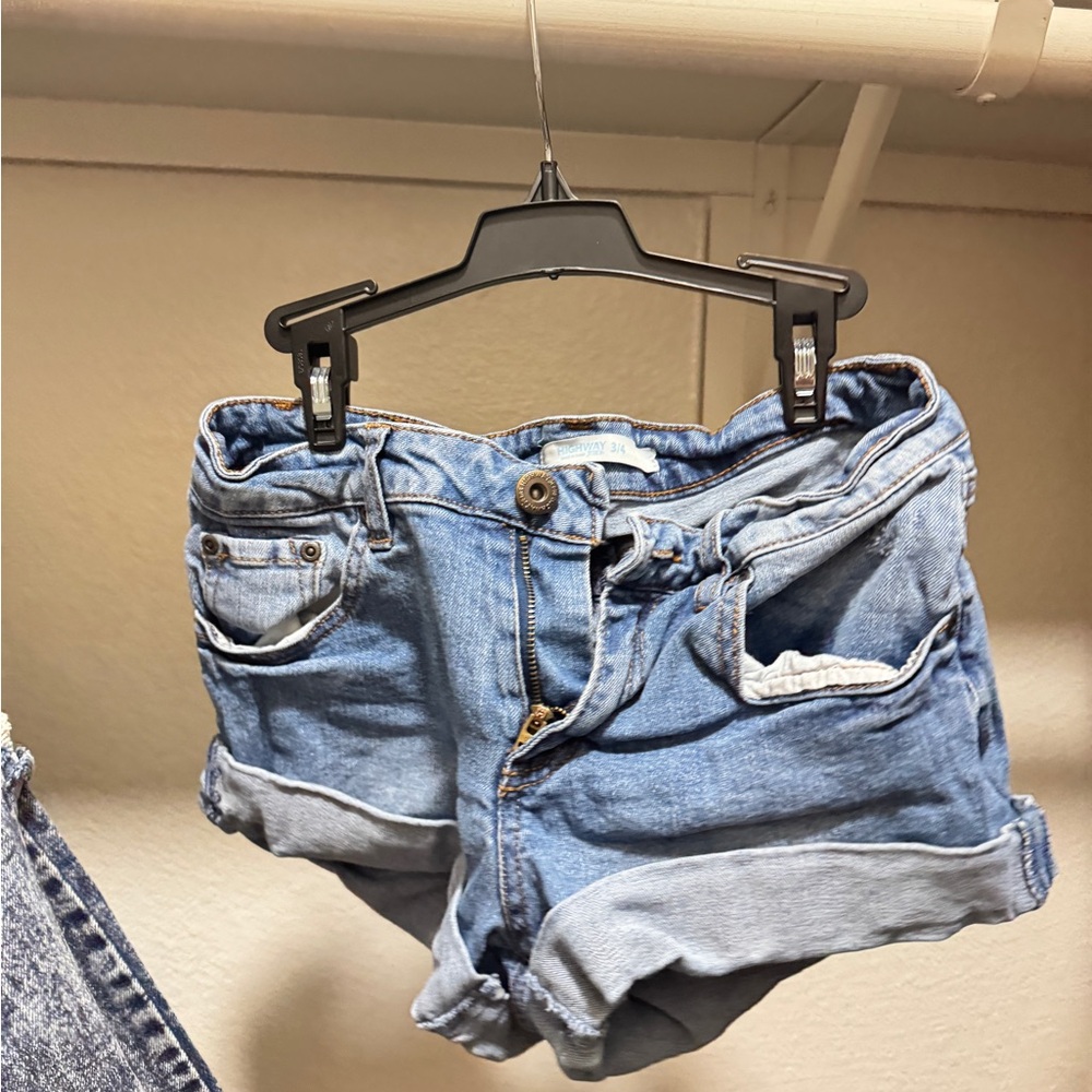 Highway Jeans Blue Jean Shorts Distressed Cut-Off Style